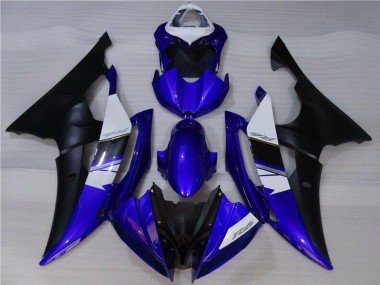 Best 2008-2016 Yamaha YZF R6 Motorcycle Fairings - White Blue Matte Black UK