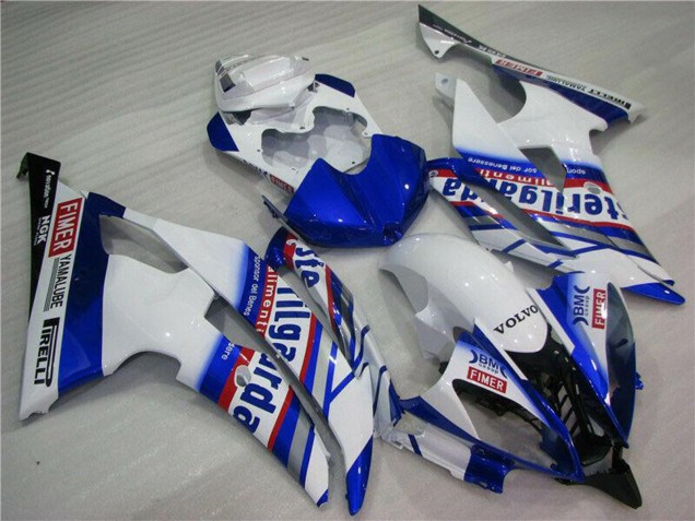 2008-2016 Yamaha YZF R6 Motorcycle Fairings - White Blue Red Sterilgarda Volvo Fimer Yamalube UK