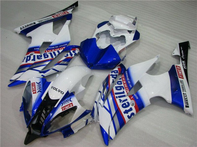 2008-2016 Yamaha YZF R6 Motorcycle Fairings - White Blue Red Sterilgarda Volvo Fimer Yamalube UK