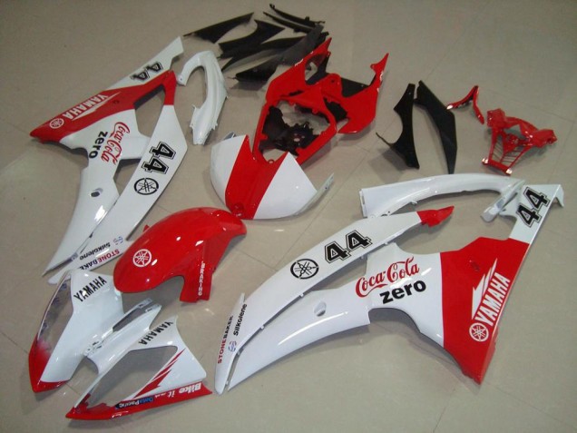 2008-2016 Yamaha YZF R6 Motorcycle Fairings - White Red Cocacola 44 UK