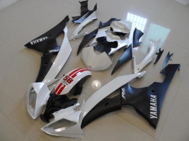Best 2008-2016 Yamaha YZF R6 Bike Fairings - White Red Matte Black UK