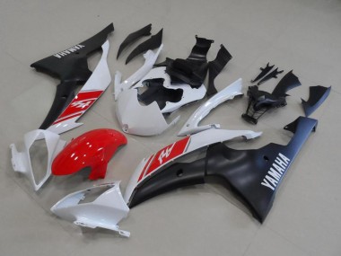 Best 2008-2016 Yamaha YZF R6 Motorcycle Fairing Kits - White Red Matte Black UK