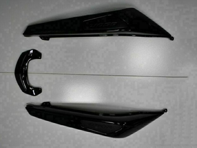 2009-2011 Kawasaki EX650 Motorcycle Fairings - Glossy Black White Decal UK