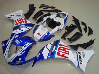 Best 2009-2011 Yamaha YZF R1 Motorcycle Fairings - White Blue Red Fiat UK