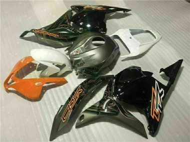 Best 2009-2012 Honda CBR600RR Motorcycle Fairings - White Orange Glossy Black UK