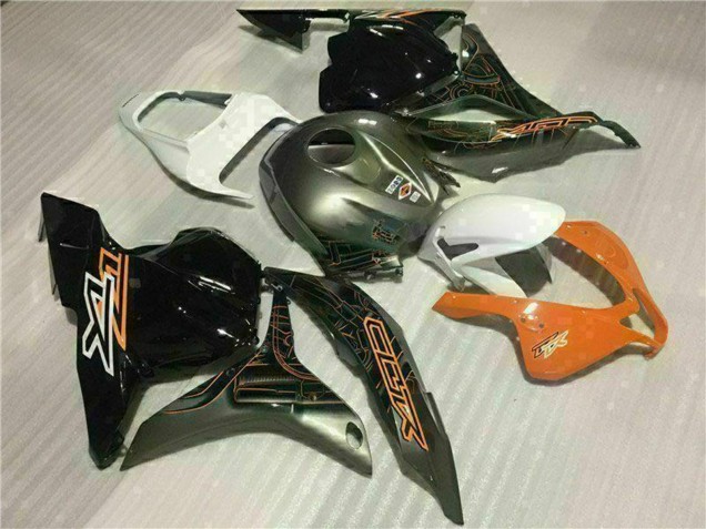 2009-2012 Honda CBR600RR Motorcycle Fairings - White Orange Glossy Black UK