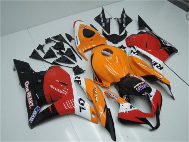 Best 2009-2012 Honda CBR600RR Full Motorcycle Fairing Kits - Orange White Red Glossy Black Repsol UK