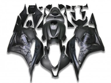 Best 2009-2012 Honda CBR600RR Motorcycle Fairings - Black Grey Skull UK