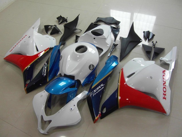 2009-2012 Honda CBR600RR Motorcycle Fairing - White Blue Red Glossy Black UK