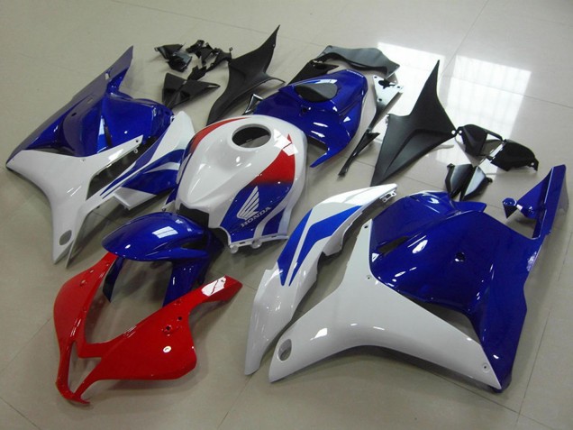 2009-2012 Honda CBR600RR Motorcycle Fairing - White Red Blue UK