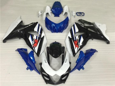 Best 2009-2016 Suzuki GSXR 1000 Full Motorcycle Fairing Kits - White Blue Black UK
