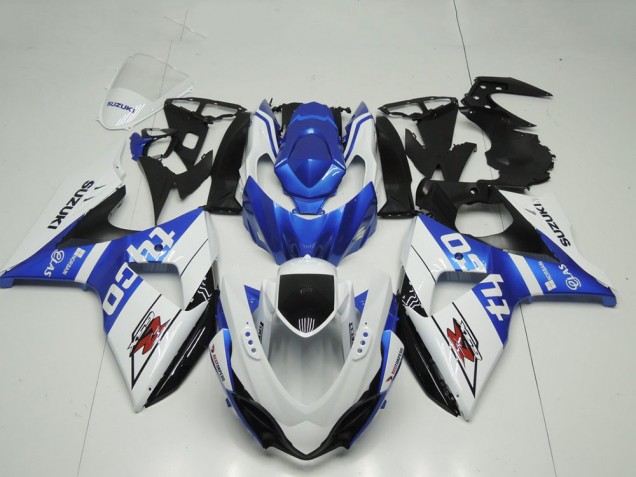 2009-2016 Suzuki GSXR 1000 Motorcycle Fairing - White Blue Black Tyco UK