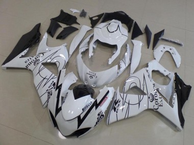 Best 2009-2016 Suzuki GSXR 1000 Motorcycle Fairings - White Black Corona Racing UK