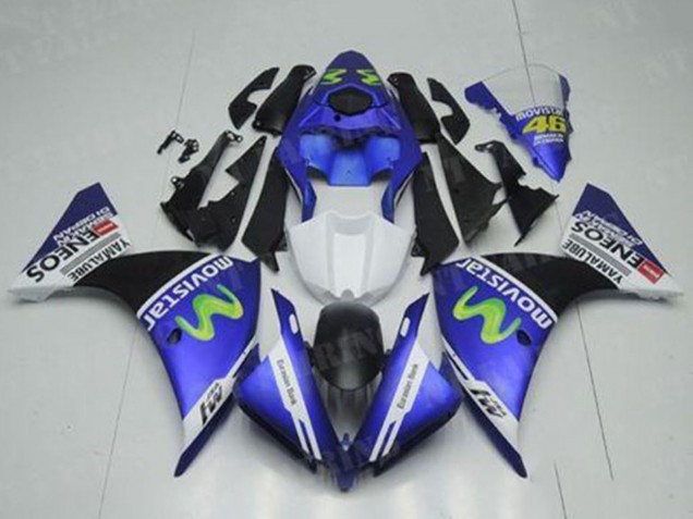 2012-2014 Yamaha YZF R1 Motorcycle Fairings - Blue White Black Green MoviStar Yamalube ENEOS UK