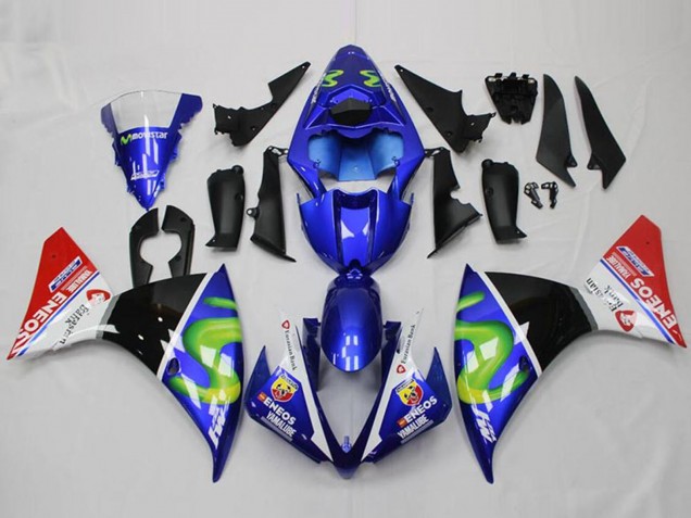 2012-2014 Yamaha YZF R1 Motorcycle Fairings - Blue White Red Glossy Black Green ENEOS Yamalube UK