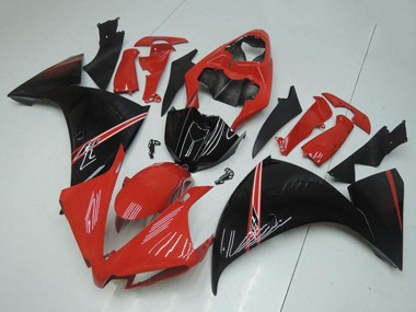 Best 2012-2014 Yamaha YZF R1 Motorcycle Fairings - Red Glossy Black UK
