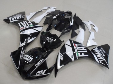 Best 2012-2014 Yamaha YZF R1 Motorcycle Fairings - White Black Fiat UK