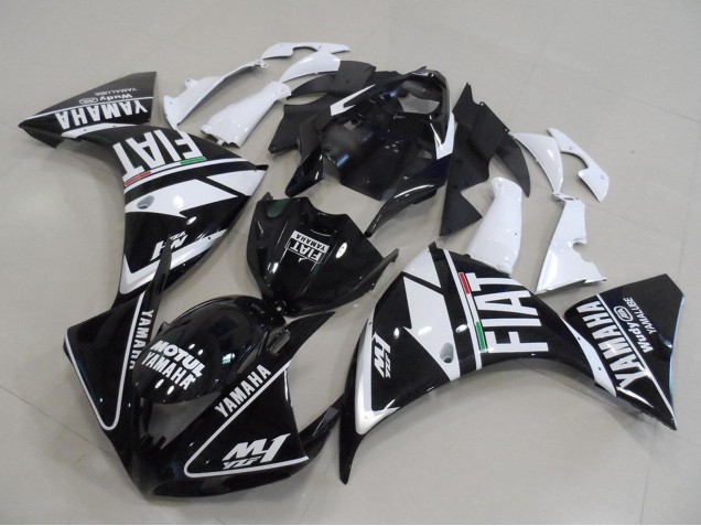 2012-2014 Yamaha YZF R1 Motorcycle Fairings - White Black Fiat UK