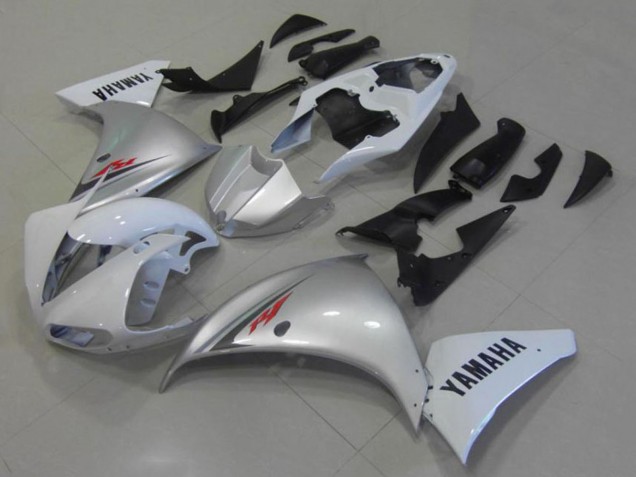 2012-2014 Yamaha YZF R1 Motorcycle Fairings - White Silver UK
