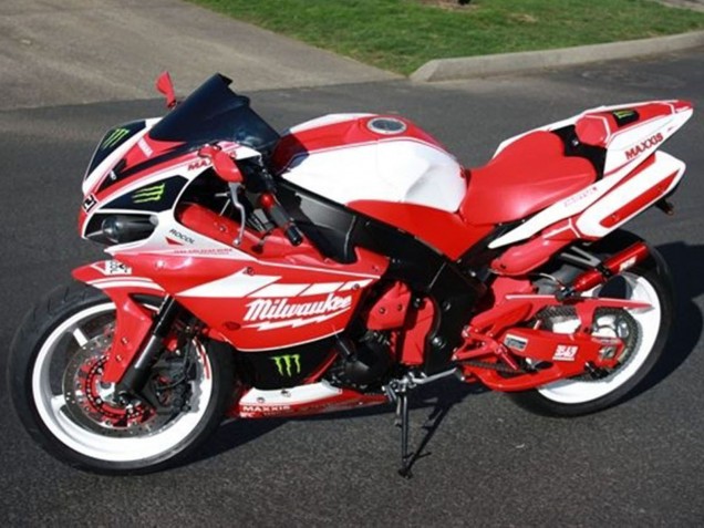 2012-2014 Yamaha YZF R1 Motorcycle Fairings - White Red Black Green Milwaukee Maxxis Monster UK