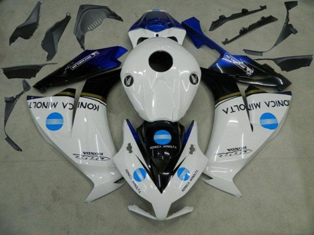 2012-2016 Honda CBR1000RR Motorcycle Fairings - White Blue Glossy Black Konica Minolta UK