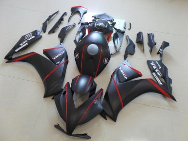 Best 2012-2016 Honda CBR1000RR Motorcycle Fairings - Matte Black Red Stripe UK