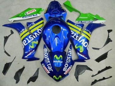 Best 2012-2016 Honda CBR1000RR Motorcycle Fairings - Blue Yellow Green MoviStar Castrol UK