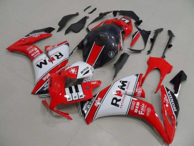 2012-2016 Honda CBR1000RR Motorcycle Fairings - White Red Glossy Black Rpm UK