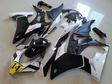 Best 2013-2015 Honda CBR500R Motorcycle Fairings - White Yellow Glossy Black DENSO UK