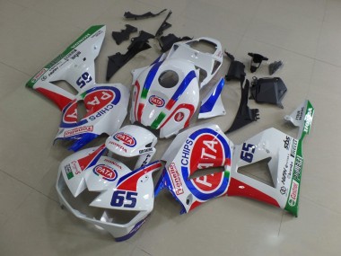 Best 2013-2023 Honda CBR600RR Motorcycle Fairings - White Red Blue Pata 65 UK