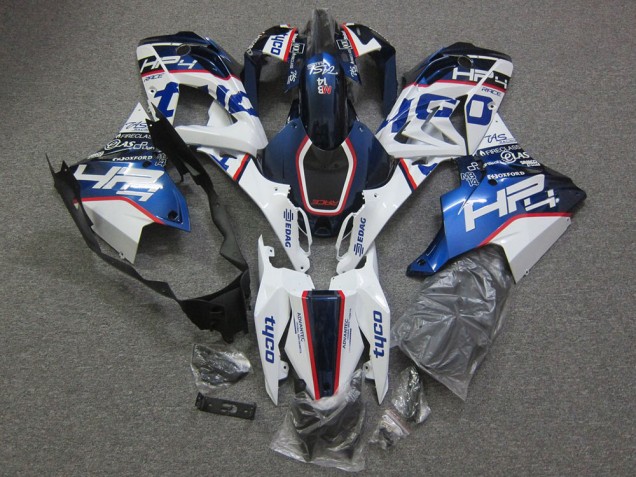 2015-2016 BMW S1000RR Motorcycle Fairings - White Red Blue HP Tyco UK