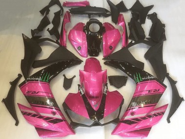 Best 2015-2018 Yamaha YZF R3 Motorcycle Fairings - Pink Black Green Monster UK