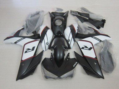 Best 2015-2018 Yamaha YZF R3 Motorcycle Fairings - White Matte Black UK