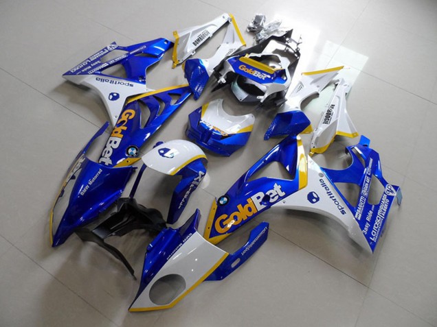 2009-2014 BMW S1000RR Motorcycle Fairings - White Yellow Blue GoldBet UK