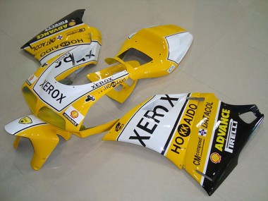 Best 1993-2005 Ducati 748 916 996 996S Motorcycle Fairings - White Yellow Glossy Black Xerox UK