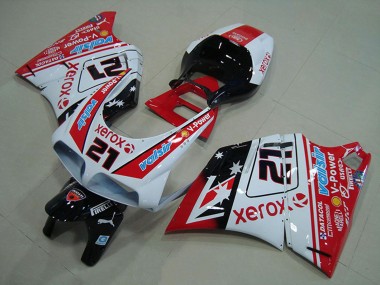 Best 1993-2005 Ducati 748 916 996 996S Motorcycle Fairings - White Red Glossy Black Valsir Xerox 21 UK