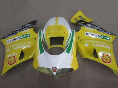 Best 1993-2005 Ducati 748 Motorcycle Fairings - Yellow White Green Shell Info Strrda UK