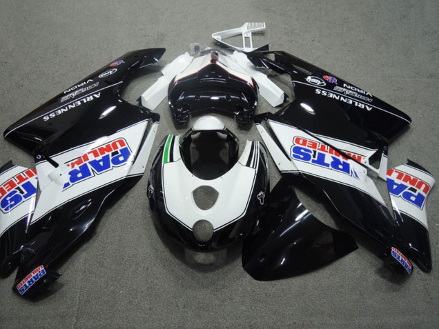 2003-2004 Ducati 749 999 Motorcycle Fairings - White Glossy Black Parts Unlimited UK