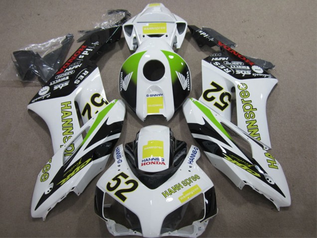 2004-2005 Honda CBR1000RR Motorcycle Fairings - White Yellow Green Black Hannspree 52 UK