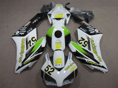 Best 2004-2005 Honda CBR1000RR Motorcycle Fairings - White Yellow Green Glossy Black Hannspree 52 UK