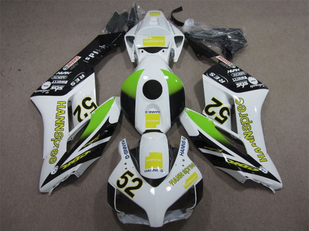 2004-2005 Honda CBR1000RR Motorcycle Fairings - White Yellow Green Glossy Black Hannspree 52 UK