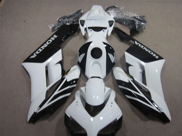 2004-2005 Honda CBR1000RR Motorcycle Fairings - White Glossy Black Stripe UK
