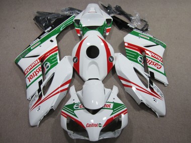 Best 2004-2005 Honda CBR1000RR Motorcycle Fairings - White Red Green Castrol UK