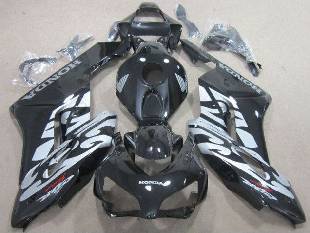2004-2005 Honda CBR1000RR Motorcycle Fairings - Glossy Black Silver UK