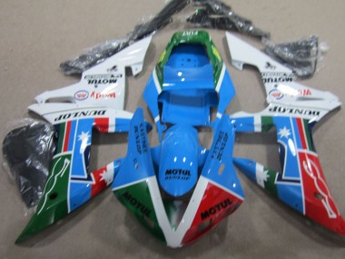 Best 2004-2005 Honda CBR1000RR Motorcycle Fairing - White Blue Red Green Motul UK