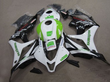 Best 2004-2005 Honda CBR1000RR Motorcycle Fairings - White Green Glossy Black Hannspree UK