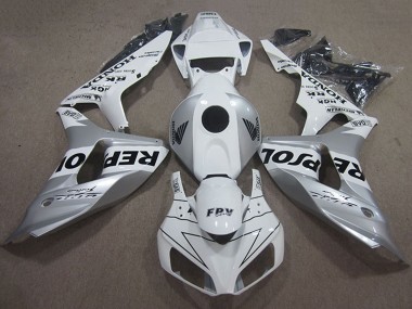 Best 2006-2007 Honda CBR1000RR Motorcycle Fairing - White Silver Black Repsol UK