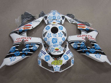 Best 2006-2007 Honda CBR1000RR Motorcycle Fairings - White Light Blue Glossy Black Red Nastro Azzurro Repsol 46 UK