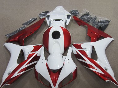 Best 2006-2007 Honda CBR1000RR Motorcycle Fairing Kits - White Red UK