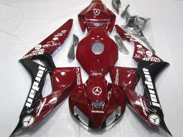 2006-2007 Honda CBR1000RR Motorcycle Fairings - Maroon Red Glossy Black White Jordan UK